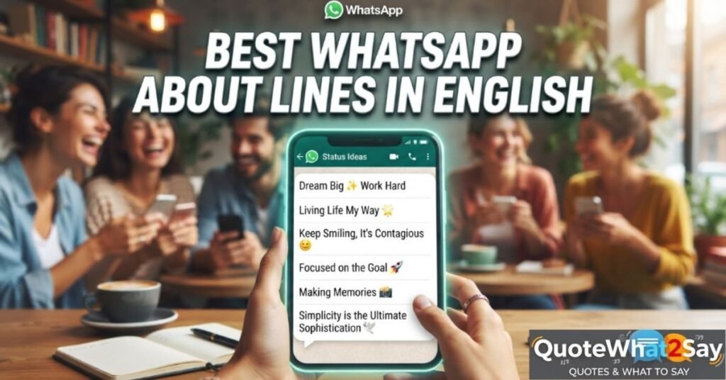 Best WhatsApp About Lines in English