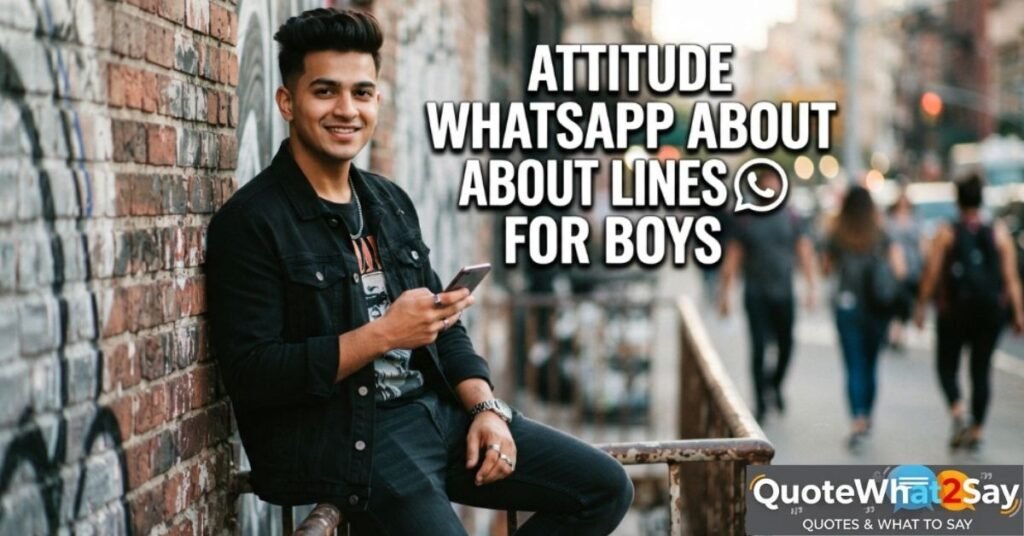 Attitude WhatsApp About Lines for Boys