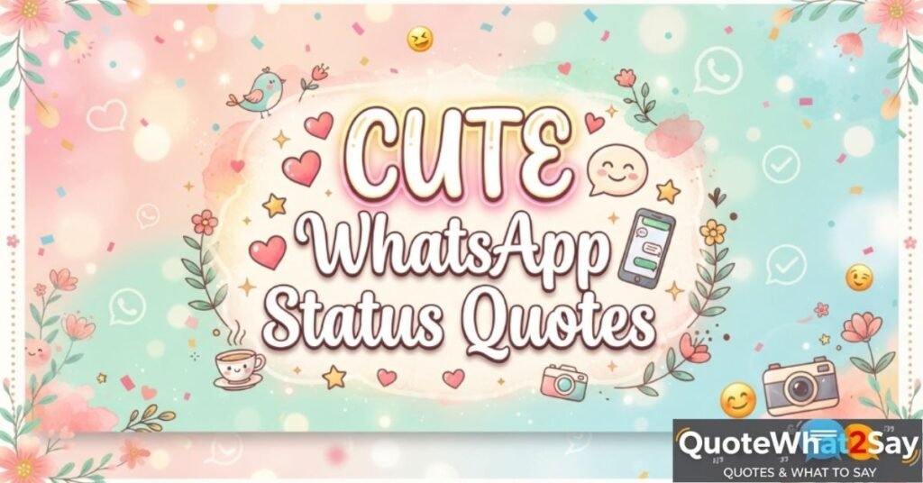 Cute WhatsApp Status Quotes
