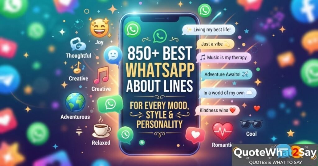 850+ Best WhatsApp About Lines for Every Mood, Style & Personality