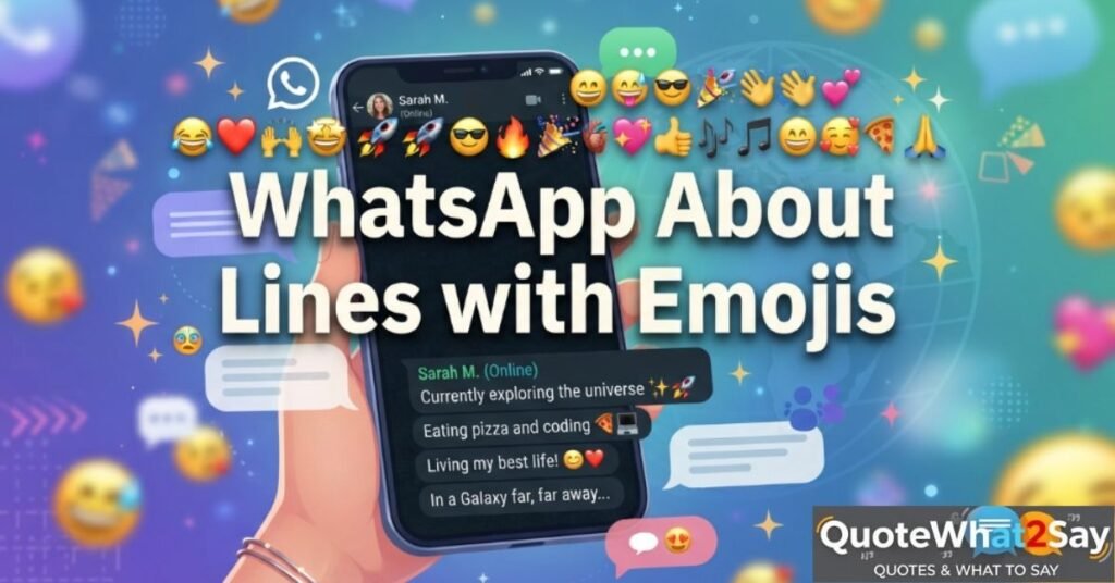 WhatsApp About Lines with Emojis