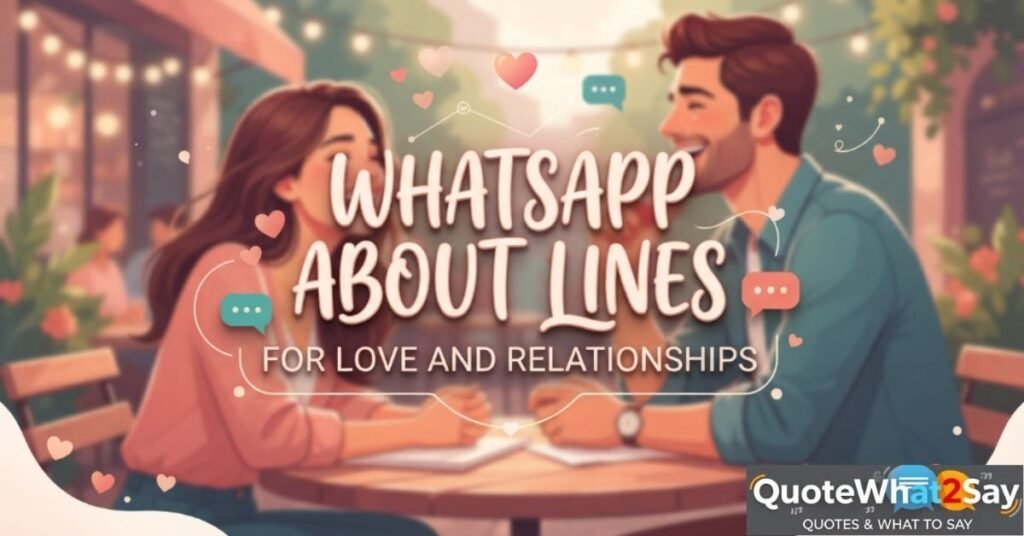 WhatsApp About Lines for Love and Relationships