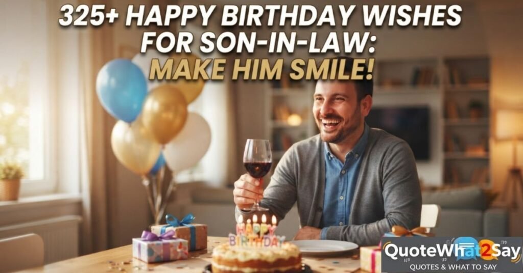 325+ Happy Birthday Wishes for Son-in-Law: Make Him Smile!
