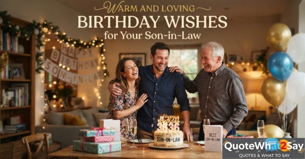 Warm and Loving Birthday Wishes for Your Son-in-Law