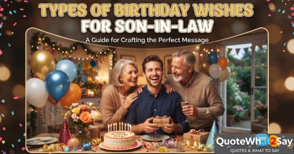 Types of Birthday Wishes for Son-in-Law