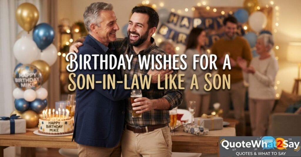 Birthday Wishes for a Son-in-Law Like a Son