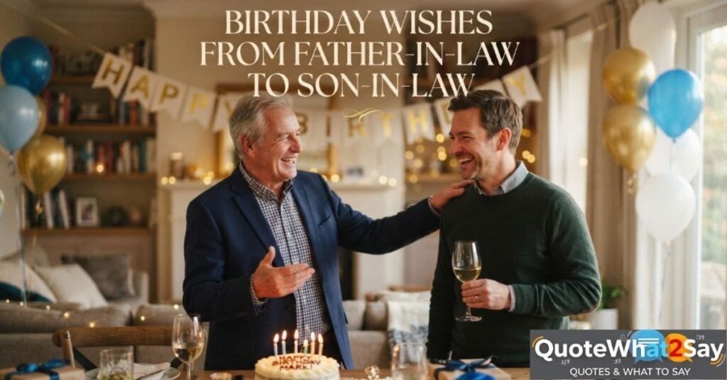 Birthday Wishes from Father-in-Law to Son-in-Law