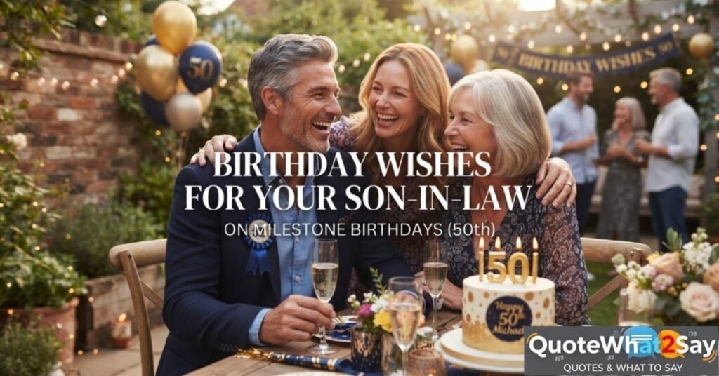 Birthday Wishes for Your Son-in-Law on Milestone Birthdays (50th)