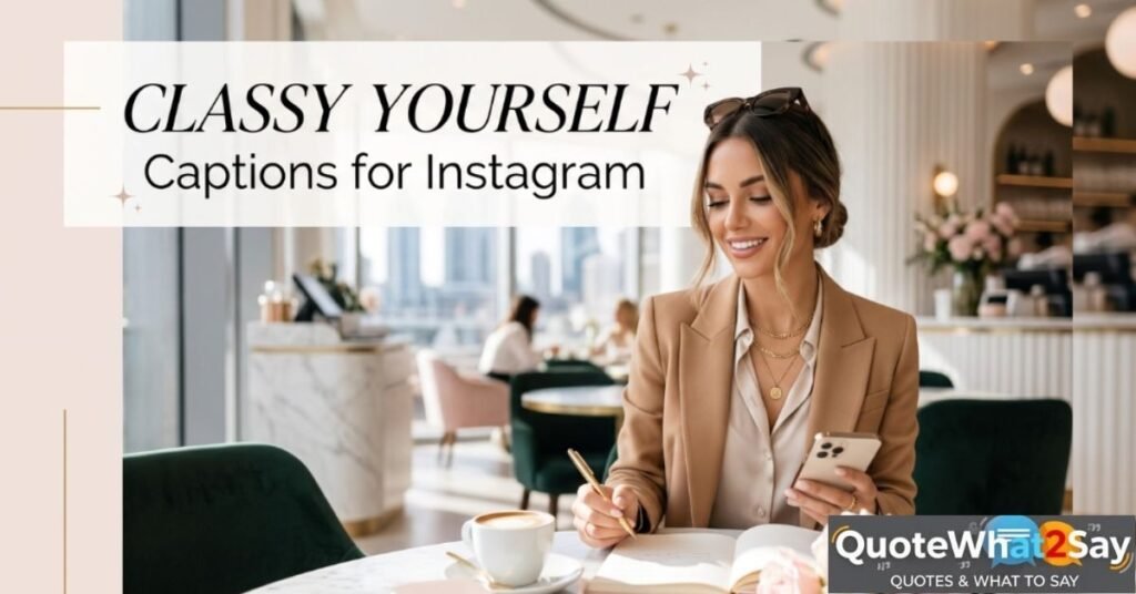 Classy Yourself Captions for Instagram