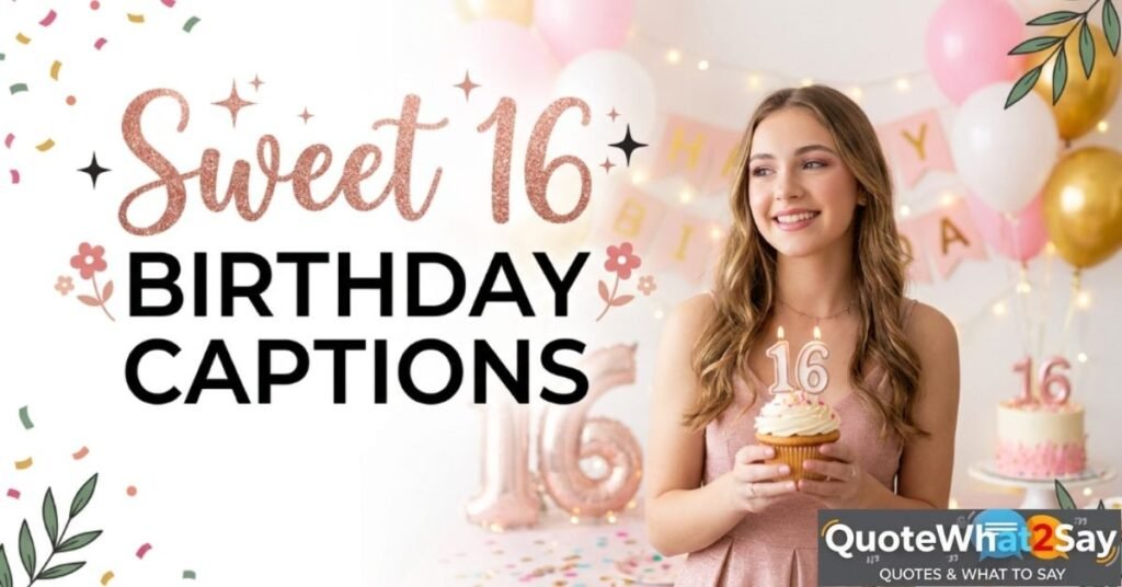 Sweet 16 Birthday Captions