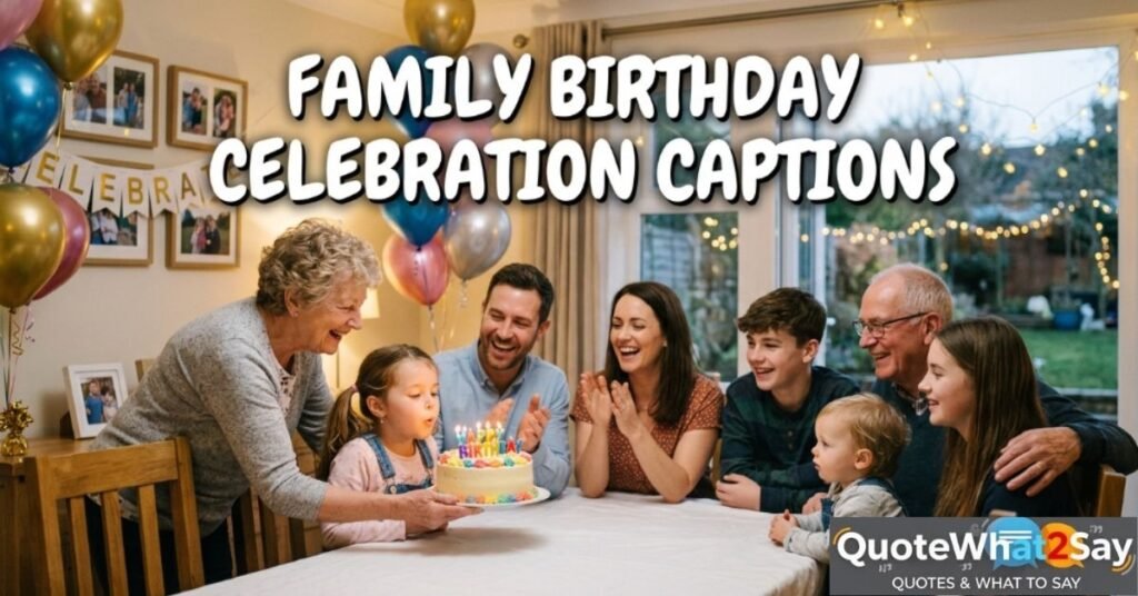 Family Birthday Celebration Captions