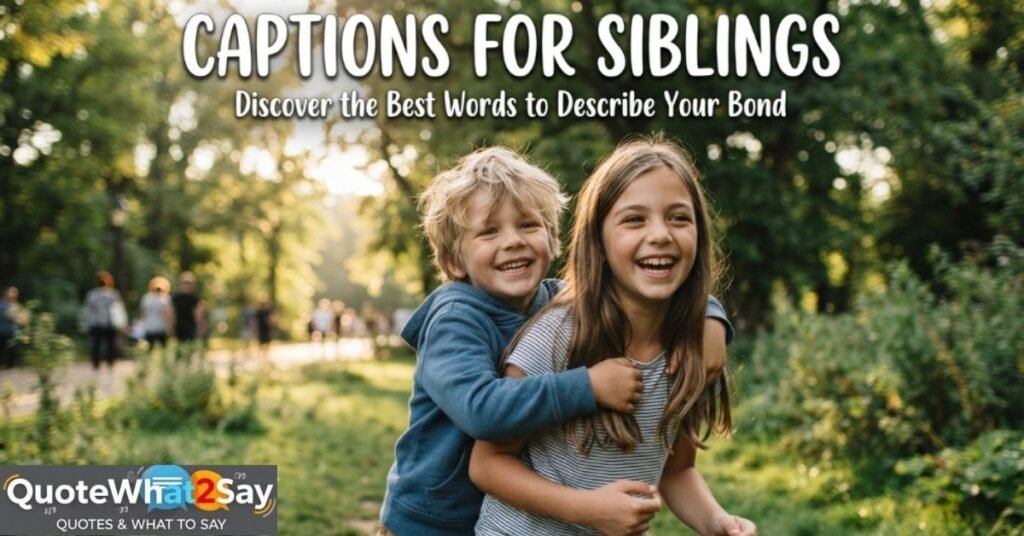 Captions For Siblings