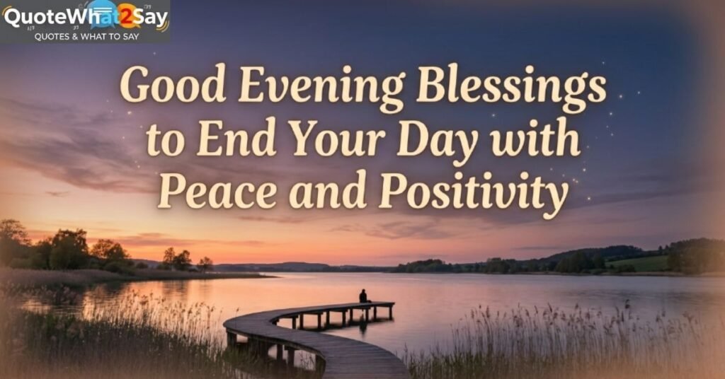 Good Evening Blessings to End Your Day with Peace and Positivity