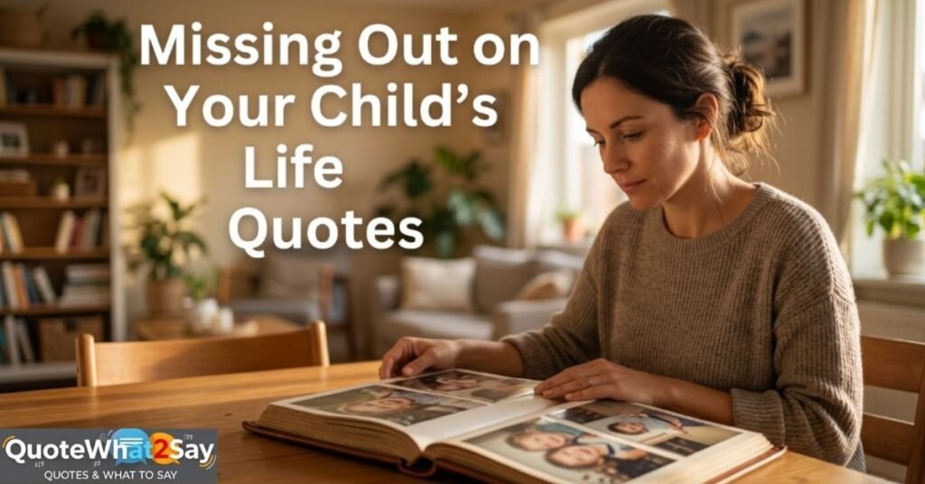 Missing Out on Your Child's Life Quotes