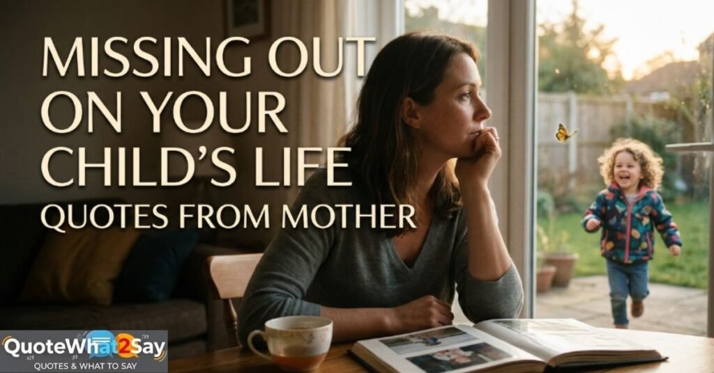 Missing Out on Your Child's Life Quotes from Mother