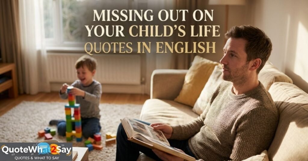 Missing Out on Your Child's Life Quotes in English