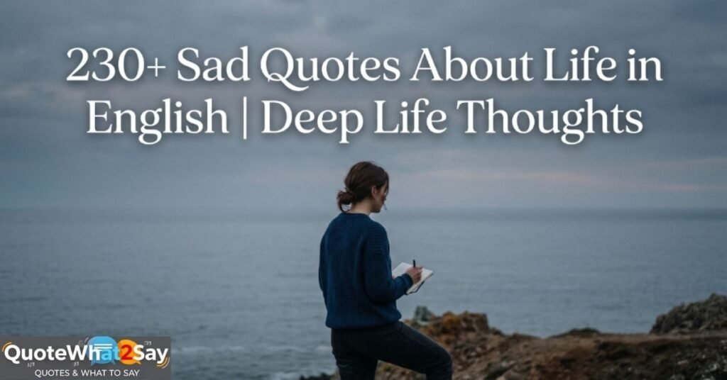 230+ Sad Quotes About Life in English | Deep Life Thoughts