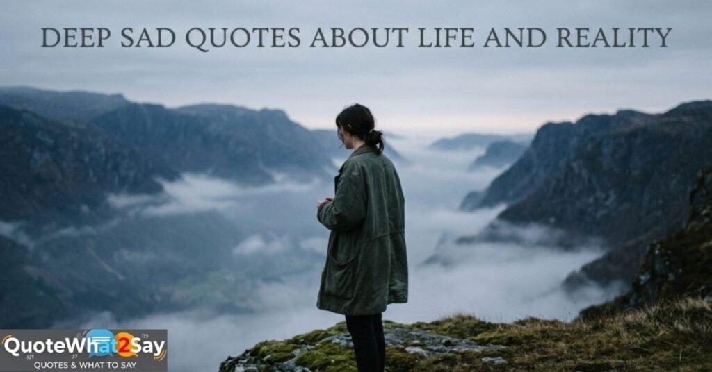 Deep Sad Quotes About Life and Reality