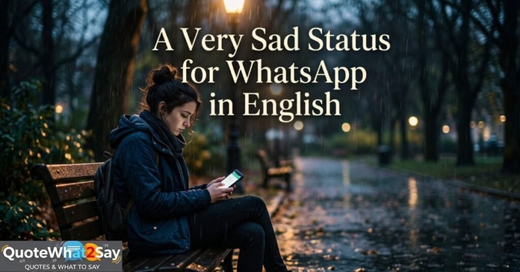 A Very Sad Status for WhatsApp in English