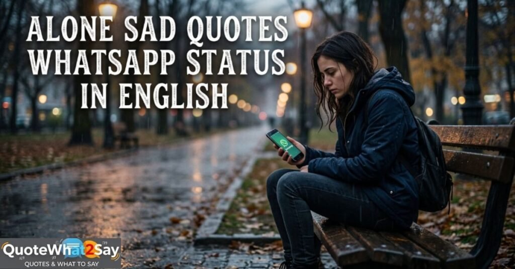 Alone Sad Quotes WhatsApp Status in English