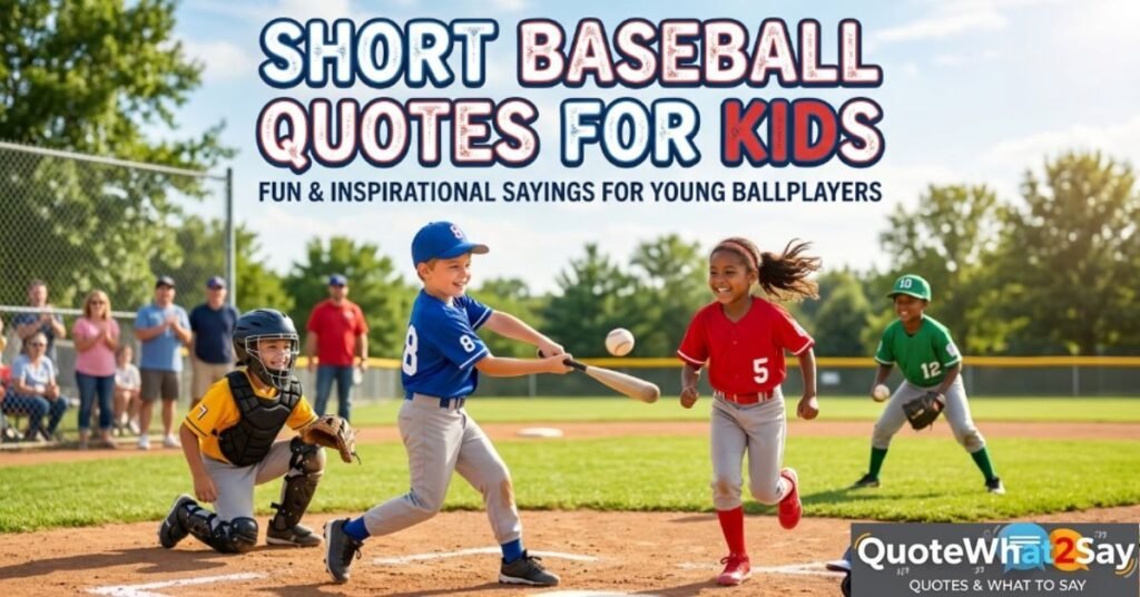 Short Baseball Quotes for Kids
