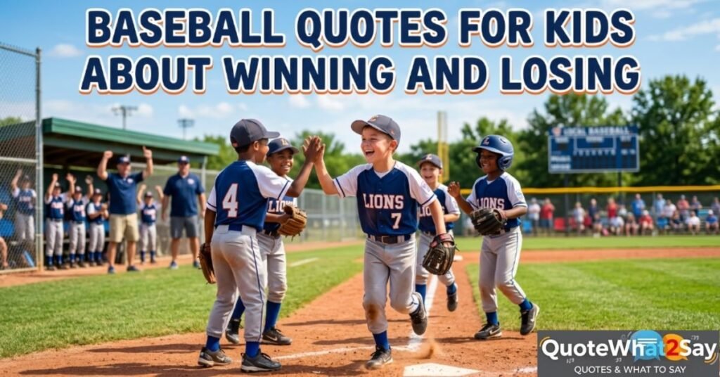 Baseball Quotes for Kids About Winning and Losing