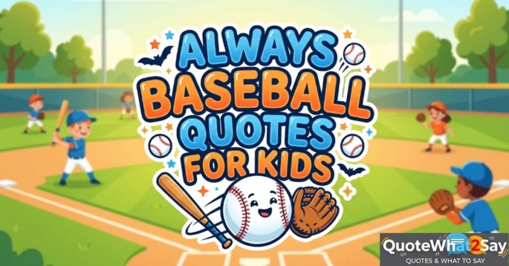 Always Baseball Quotes for Kids