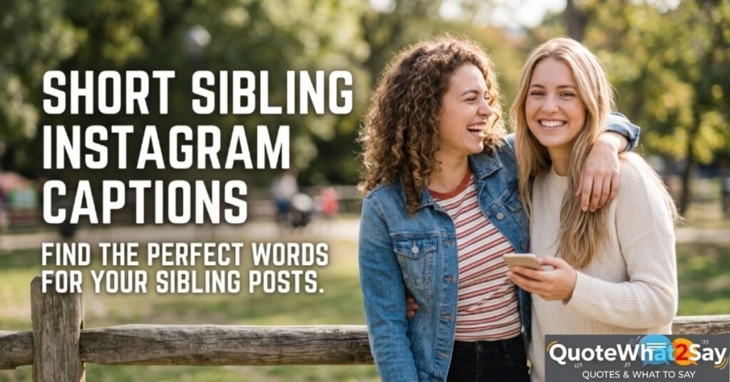 Short Sibling Instagram Captions