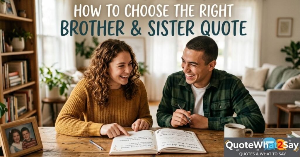 How to Choose the Right Brother and Sister Quote