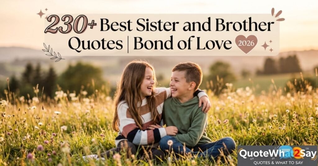 230+ Best Sister and Brother Quotes | Bond of Love 2026