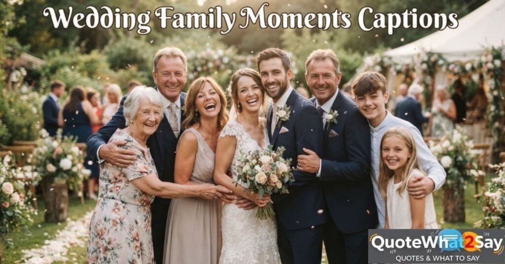 Wedding Family Moments Captions