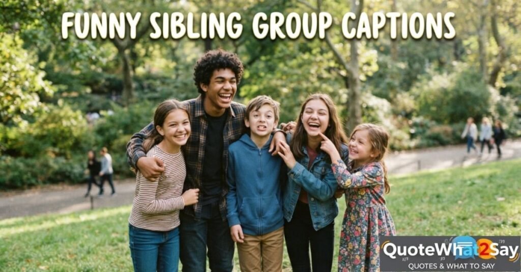 Funny Sibling Group Captions
