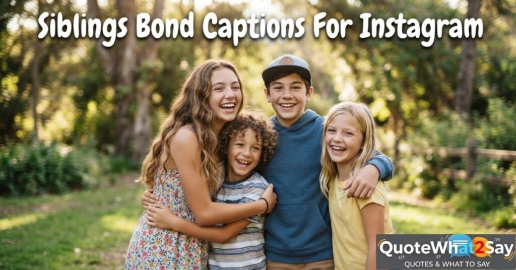 Siblings Bond Captions For Instagram
