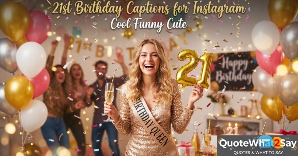 340+ 21st Birthday Captions for Instagram Cool Funny Cute