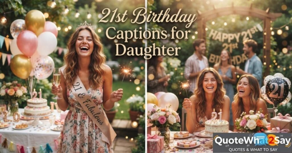 21st Birthday Captions for Daughter
