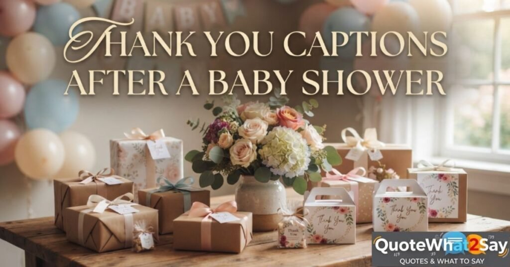 Thank You Captions After a Baby Shower