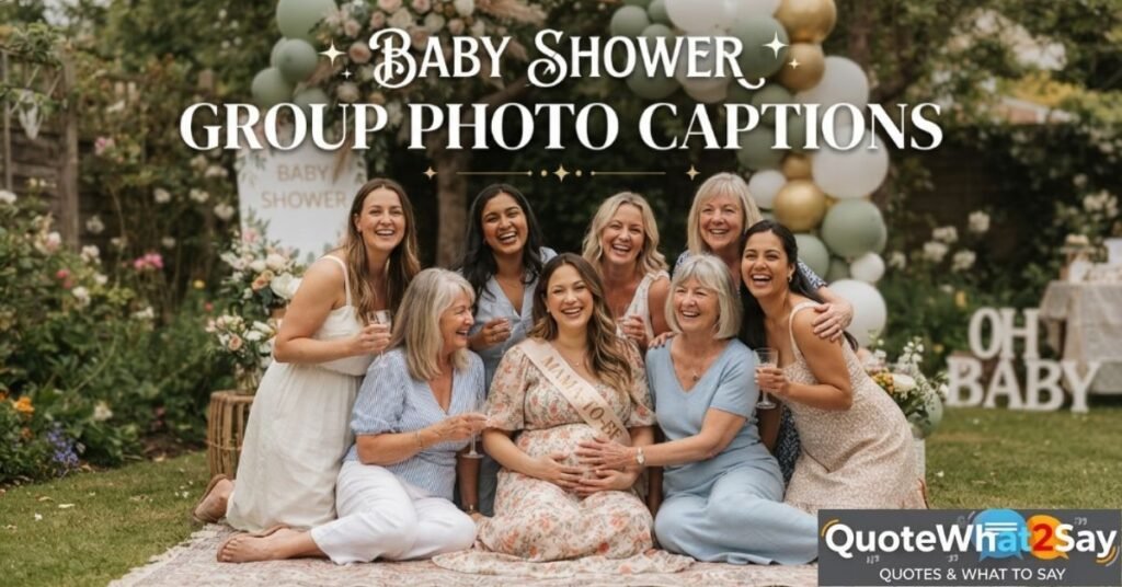 Baby Shower Group Photo Captions
