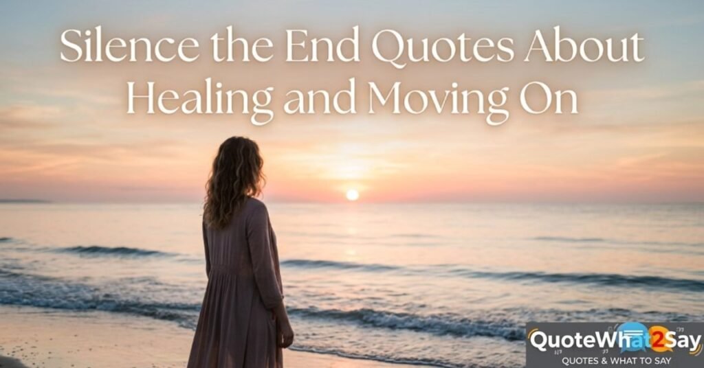 Silence the End Quotes About Healing and Moving On