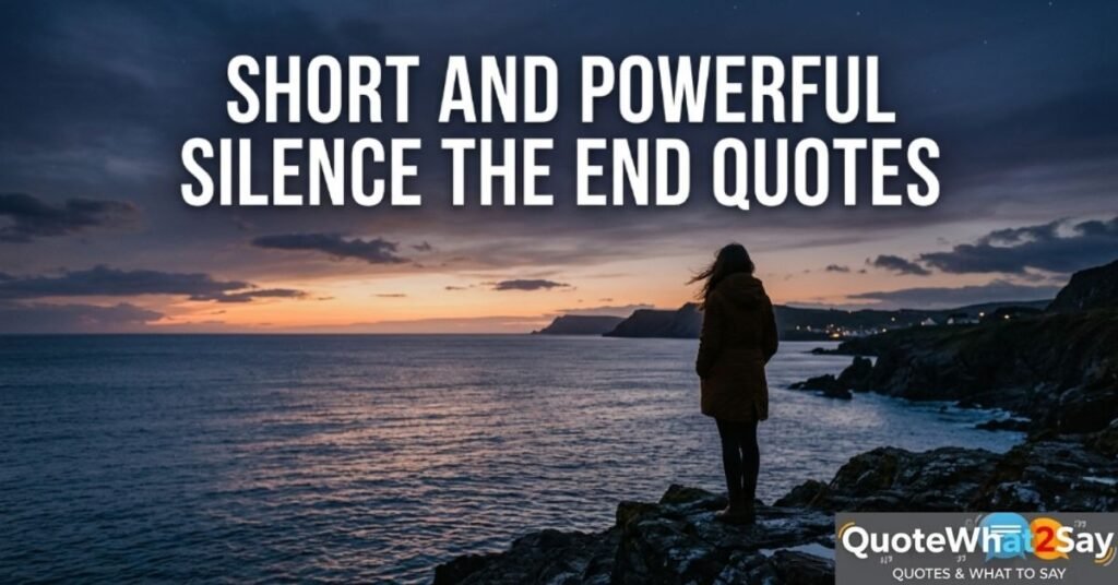 Short and Powerful Silence the End Quotes