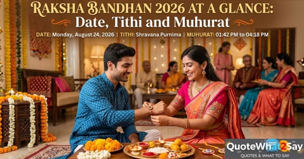 Raksha Bandhan 2026 at a Glance: Date, Tithi and Muhurat