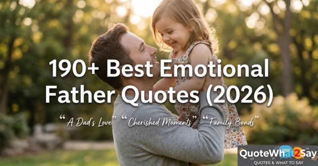 190+ Best Emotional Father Quotes (2026)