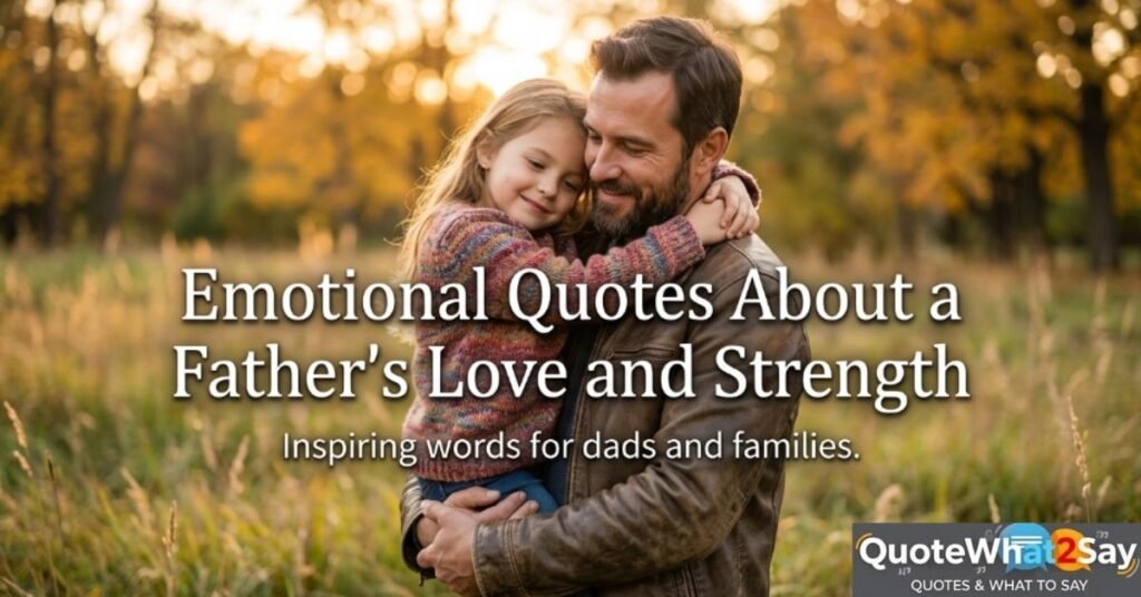 Emotional Quotes About a Father's Love and Strength