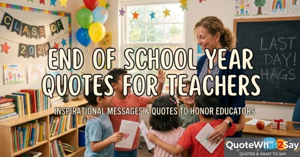 End of School Year Quotes for Teachers