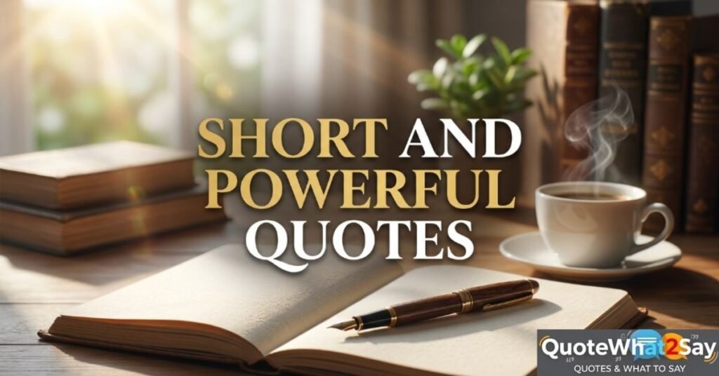 Short and Powerful Quotes