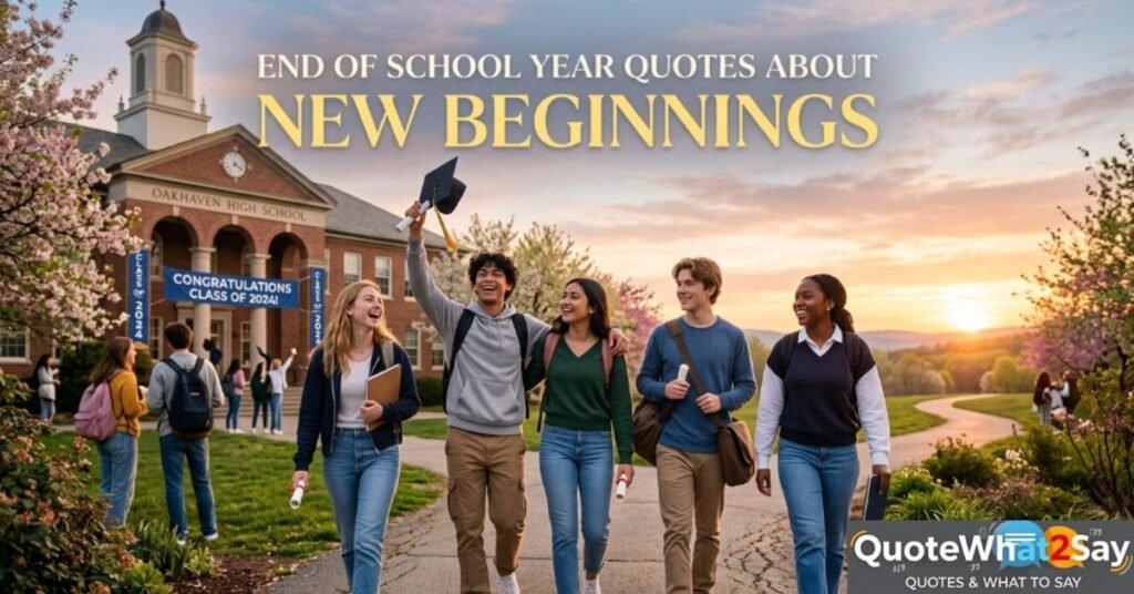 End of School Year Quotes About New Beginnings