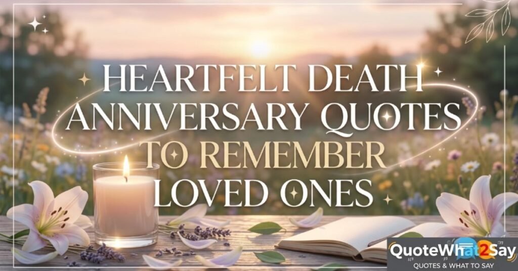Heartfelt Death Anniversary Quotes To Remember Loved Ones