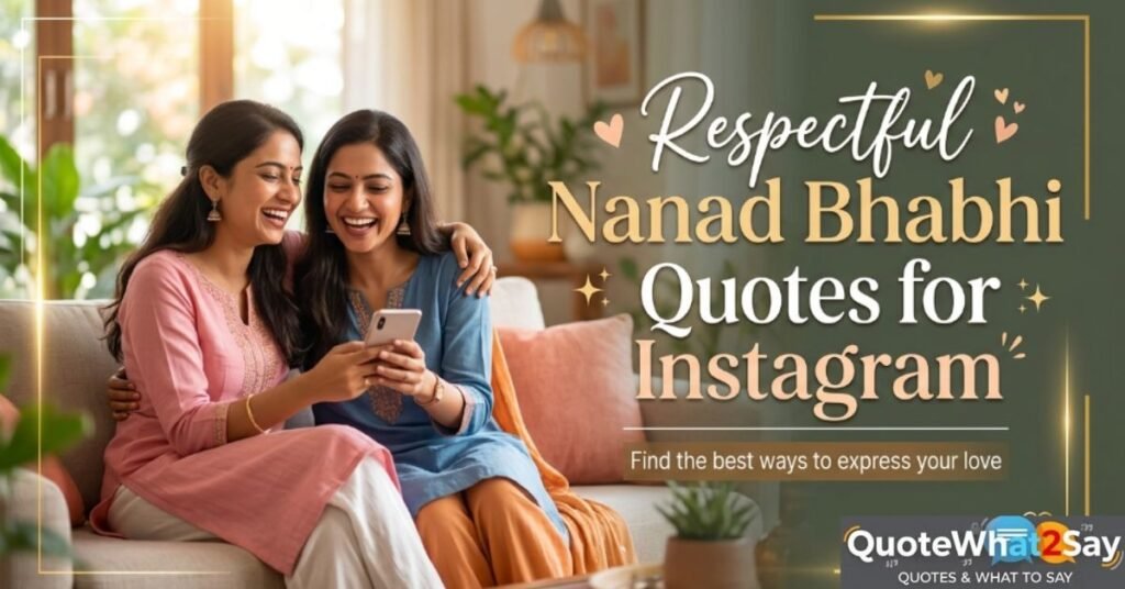 Respectful Nanad Bhabhi Quotes for Instagram