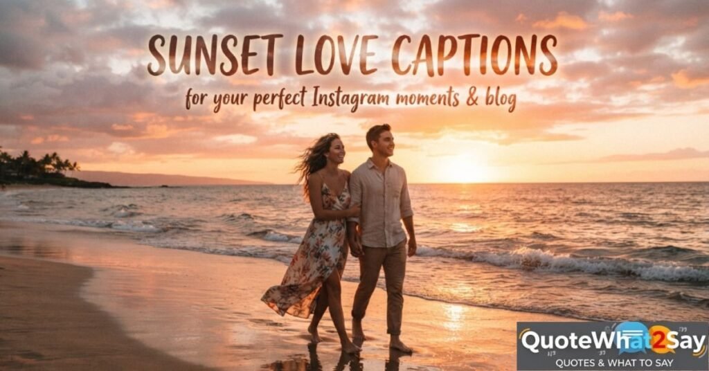 Sunset Love Captions
