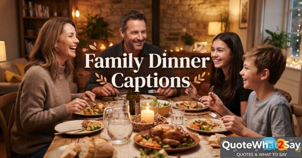 Family Dinner Captions