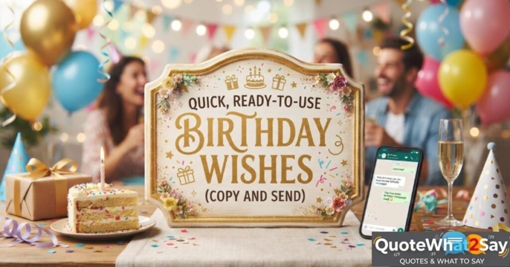 Quick, Ready-to-Use Birthday Wishes (Copy and Send)